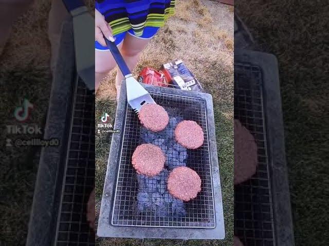 Cooking Yummy burgers and hotdogs