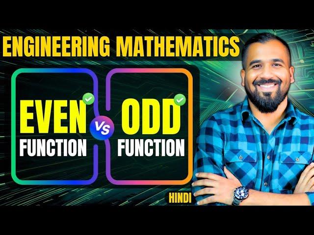 Even and Odd Functions Explained with Solved Numericals in Hindi | Engineering Mathematics Series