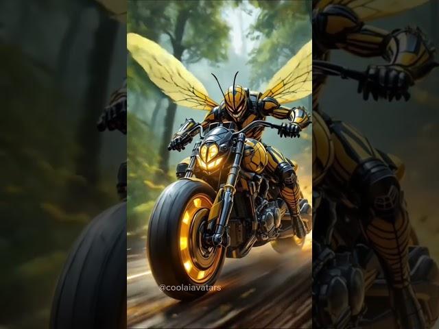  Killer Wasp on a Futuristic Hive Bike! #shorts #automobile #marvel #avengers #edit