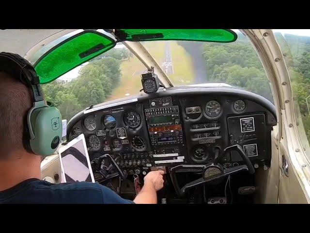 Forward Slip SAVED THE LANDING | Full Flight Cherokee 140 | Run-Up | Cockpit View | Pilot Vlog #17