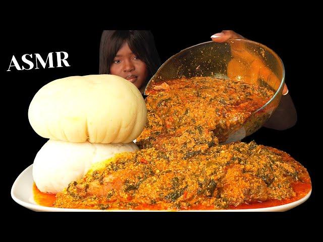 ASMR FUFU & EGUSI SOUP MUKBANG |Turkey wings| Nigerian food (Talking) Soft Eating Sounds| Vikky ASMR