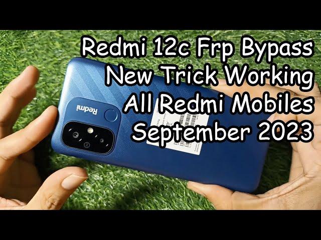 Redmi 12c Frp bypass New Trick September 2023 / All Redmi Frp Bypass Latest Security Patch Unlock