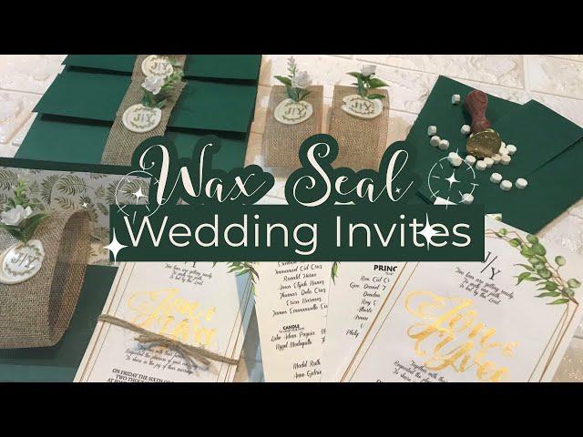 DIY WAX SEAL WEDDING INVITATION WITH ME! | NATURE INSPIRED | HANDMADE INVITATION