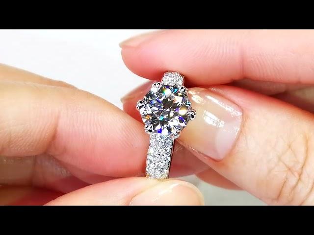 D Flawless Blue River Diamond Ring at 2.76 carats by Kat Florence