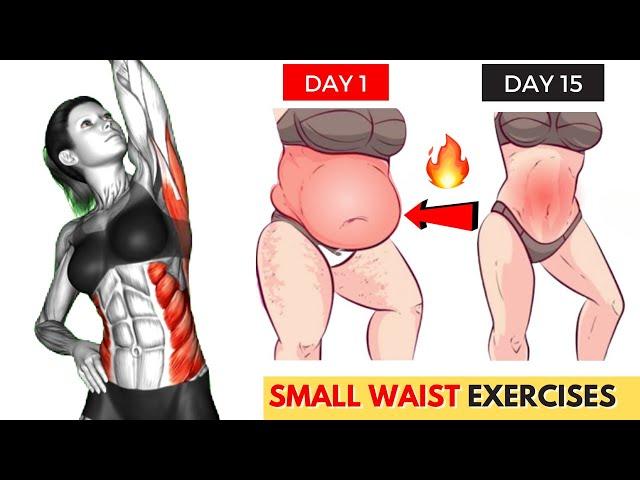 10 Min Standing Workout LOSE 2 INCHES OFF WAIST in 1 Week | Small Waist Exercises For ABS & Waist