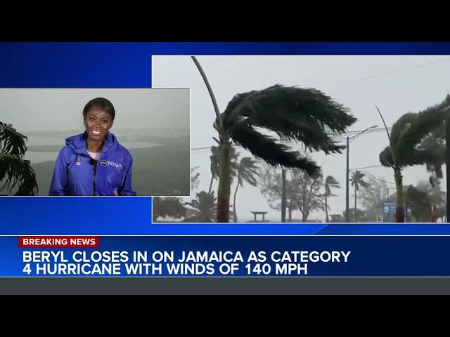 Beryl Closes In On Jamaica as Category 4 Hurricane with Winds of 140 MPH