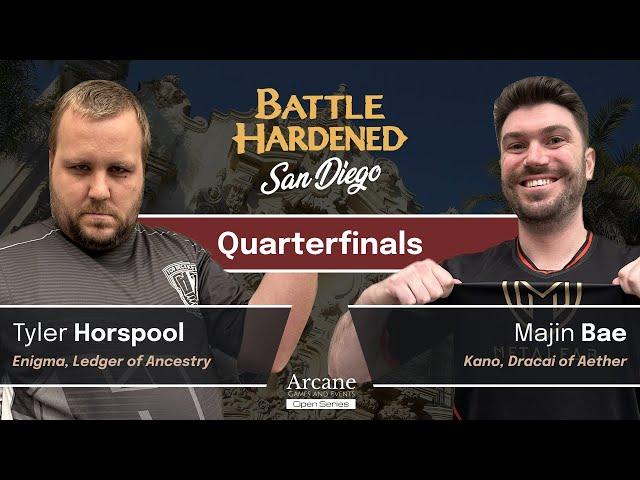 Battle Hardened San Diego : Quarterfinals Enigma vs Kano [CC] | Flesh and Blood