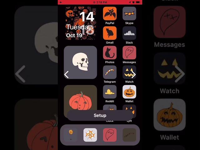 *iOS Home Screen idea* How to set up Halloween theme, widgets and wallpaper for iphone