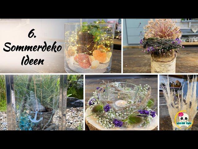 6 Ideen für Sommerdeko zum selber machen - Step by step Videos in der Videobeschreibung