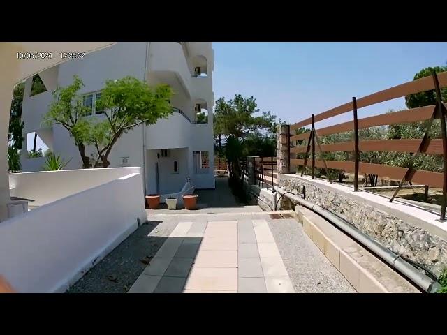 Evi Studio and Apartment, Pefkos. Rhodes…from pool area to the beach. Apologies for the language..