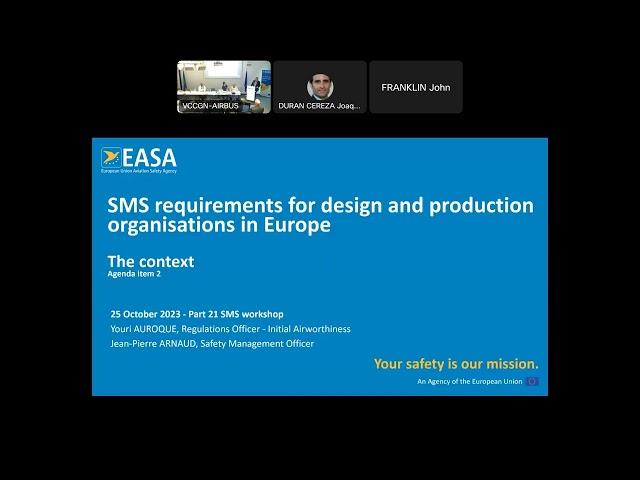 EASA Certification Conference 2023 Day 2 — SMS in Design and Manufacturing (edited)