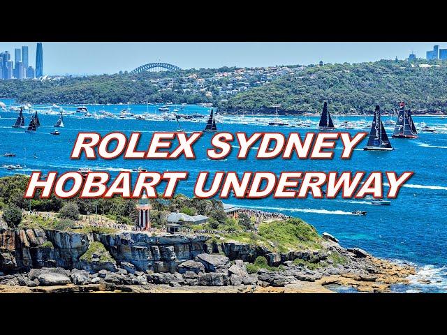 2024 Rolex Sydney Hobart Yacht Race underway