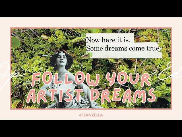 Follow your Artist Dreams | Collage with me, One Source Collage Art | Slow Art Making & Inspiration