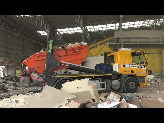 a day in the life of a skip lorry waste recycling transfer station