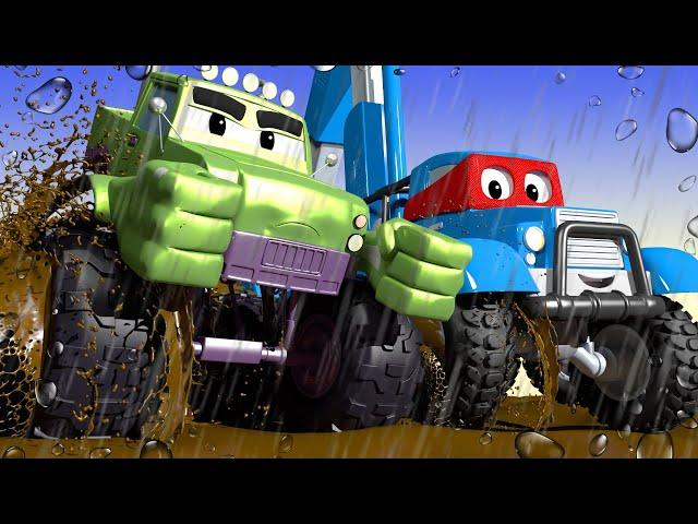 Супер Джип спасатель - Трансформер Карл в Автомобильный Город  ⍟ детский мультфильм