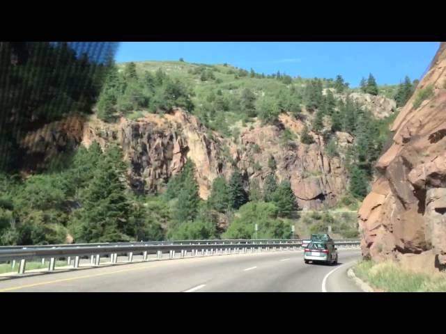 Driving up to Pikes Peak