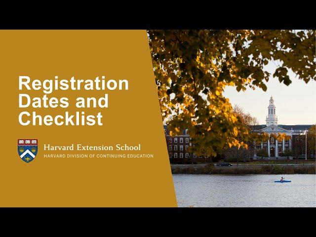 Fall 2024 Registration Dates and Checklist