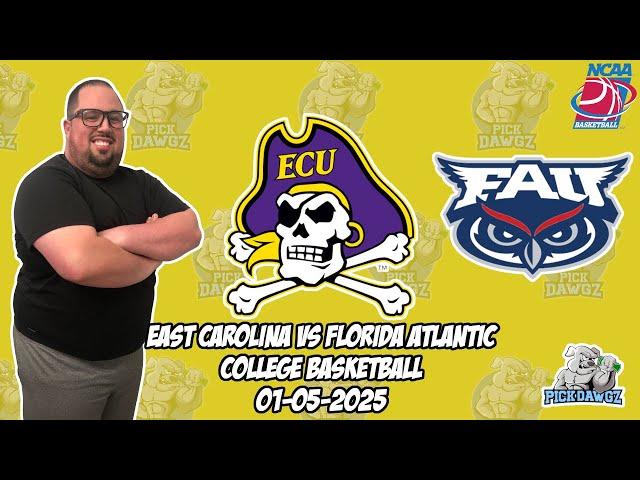 East Carolina vs Florida Atlantic 1/5/25 Free College Basketball Picks and Predictions | NCAAB Pick