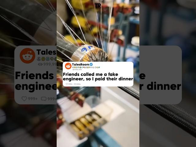 Friends called me a FAKE engineer, so I paid their dinner #shorts #story #satisfying #reddit