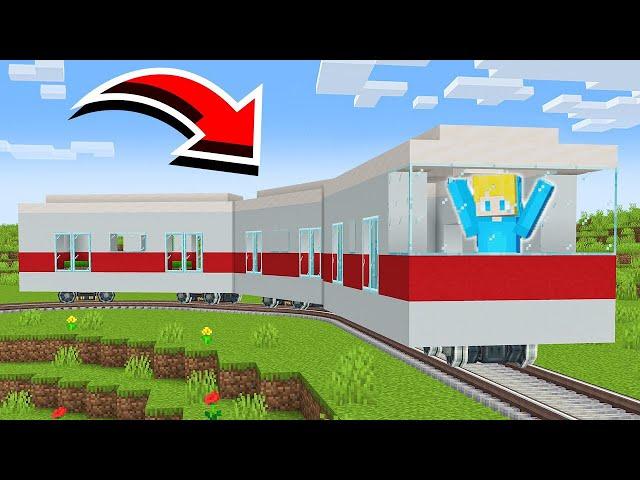 Wie man ein funktionierendes ZUG HAUS baut in Minecraft!