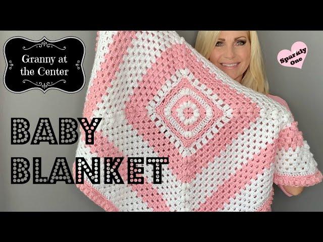 Crochet Granny Square Baby Blanket 