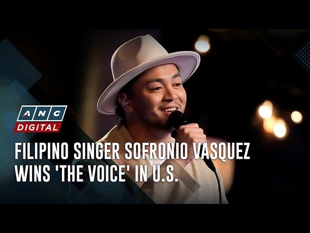 Filipino singer Sofronio Vasquez wins 'The Voice' in U.S. | ANC