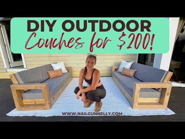 Affordable DIY Modern Outdoor Couches Under $200 | Stylish Patio Furniture Project