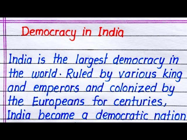 Democracy in India Essay in English || Essay on Democracy in India in English