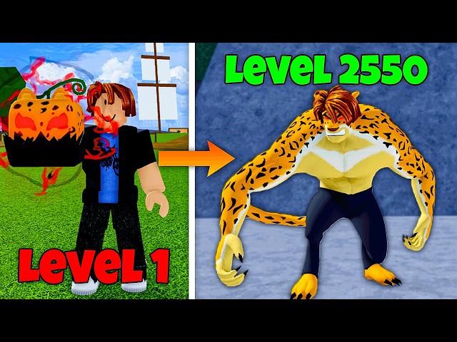 Noob To MAX LEVEL Leopard in Blox Fruits [FULL MOVIE]