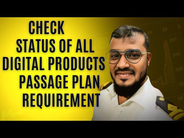 Passage plan all Digital products status in Challenger service II Sailor 360