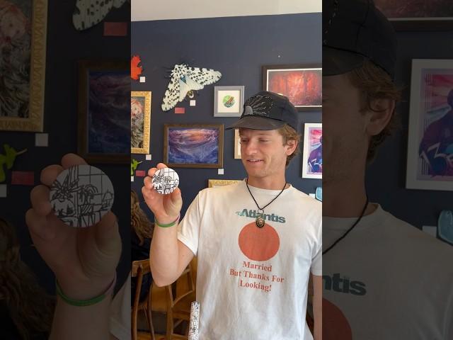 teaching people how to make pinback buttons ️ #zachriddleart #fiftyfiftee50tour #buttonpress