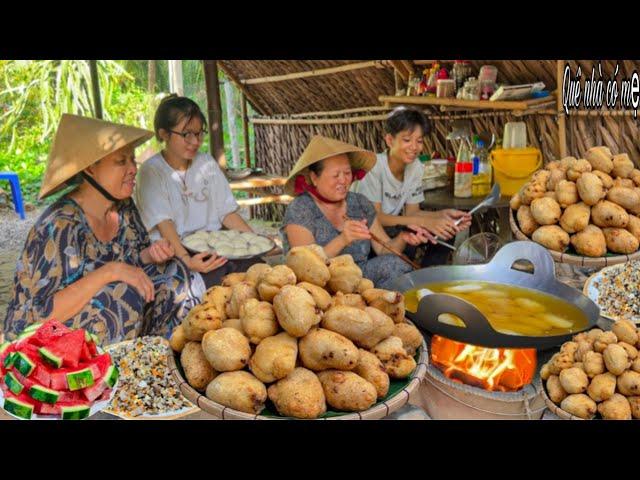 Bánh Cam Mặn Nhân Thịt Trứng Cút | Hương Vị Bánh Quê Gia Đình Vui Nhộn || Salty orange cake