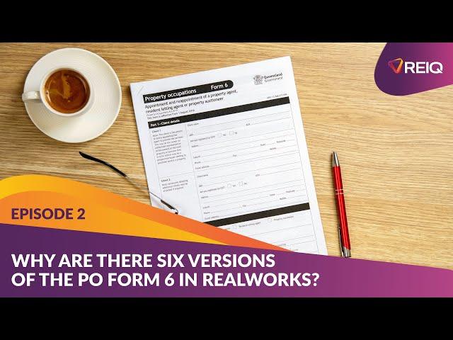 Real Estate IQ: Episode 2 - Why are there six versions of the PO Form 6 in Realworks?