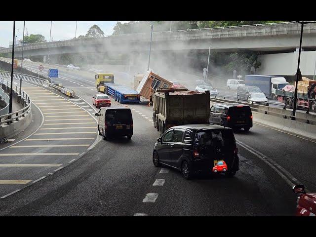 車CAM直擊 - 呈祥道近蝴蝶谷 交通意外事發一刻