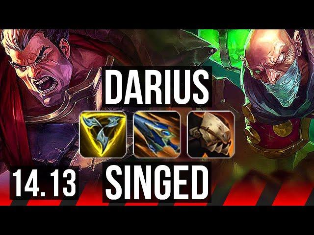 DARIUS vs SINGED (TOP) | 9/0/4, Legendary, 600+ games | EUNE Grandmaster | 14.13