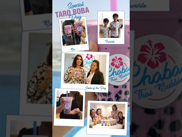Taro Mania at Chaba Thai Bubble #shortsvideo #shorts  #bobadrinks