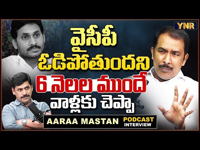 Aaraa Mastan Exclusive Podcast Interview With Journalist YNR | Aaraa Poll Strategies | YNR