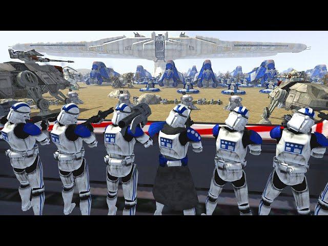 Can Clones Hold the WALL vs Droid INVASION!? - Men of War: Star Wars Mod Battle Simulator
