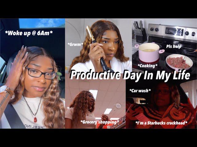 A Productive Day In My Life Vlog (grwm,grocery shopping, Cooking) ft. RPG Hair  | Eva Williams