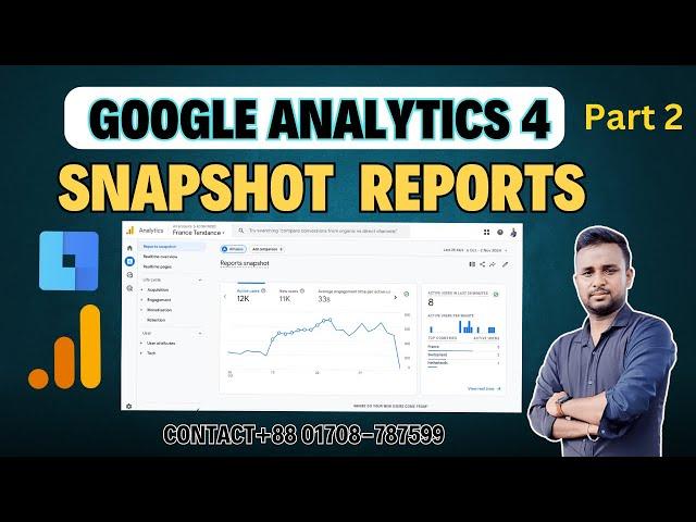 Watch Google Analytics 4 Reports Snapshot Tutorial | Quick Insights for Data-Driven Decisions