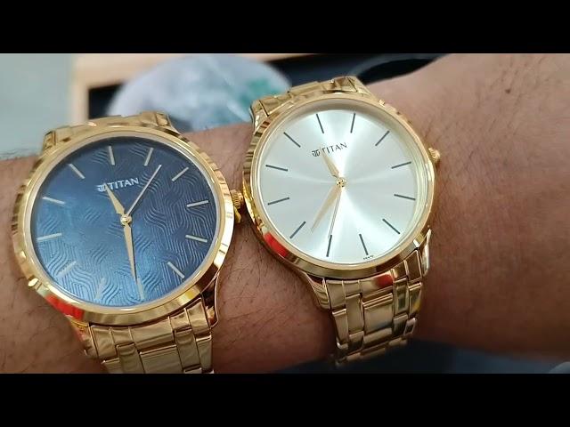 Titan Krishma Collection 1825ym Golden Watch for Men #navyawatchgallery