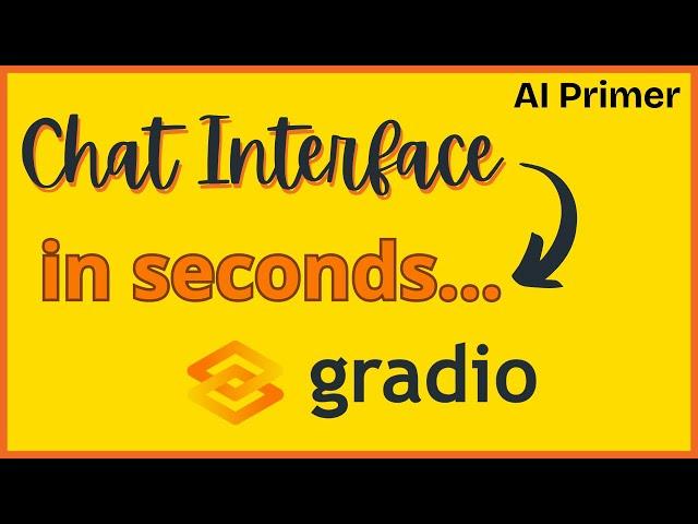 Chat UI in 5 lines of code  ft. Gradio | Tech Primers