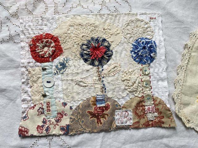 #slowstitchcollab7 my sixth block received from Roxy Creations by Sarah