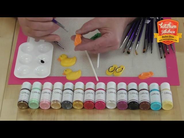 Paint on Chocolate using Edible Art Paint with "Les gateaux de Gilles"