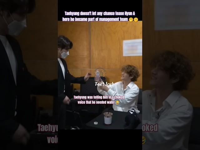 Taehyung doesn't miss a single chance to tell work to Hyun#v #taehyung