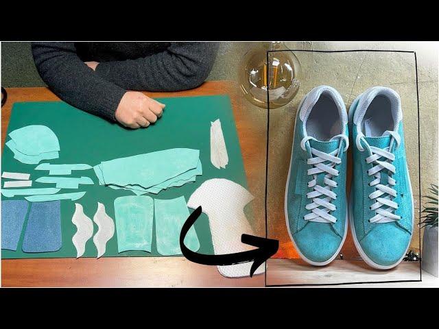 Handmade sneaker shoes * Кеды ручной работы * Процесс изготовления