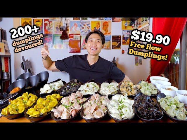 $19.90 FREE FLOW Dumpling Buffet Destroyed! | OVER 200 Pelmeni Eaten! | Cheapest Buffet in Town?!