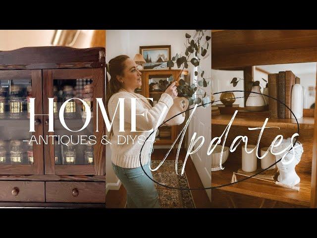 Thrift Flips + Small Home Updates: Vintage Spice Rack, DIY Clay Pot, Decorating Our Antique Cabinet