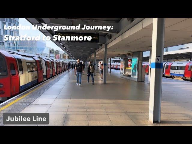 Full Journey on the Jubilee Line: Stratford to Stanmore Station #londonunderground