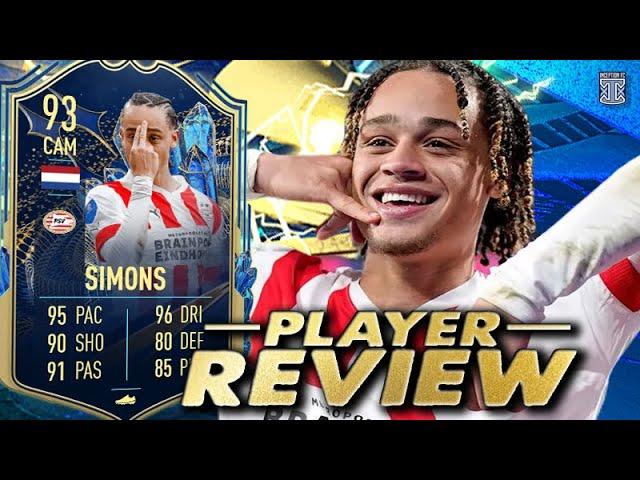 93 TEAM OF THE SEASON SIMONS PLAYER REVIEW! TOTS XAVI SIMONS - FIFA 23 Ultimate Team